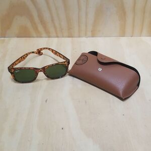 RAY BAN sunglasses & case unisex 80s 90s look cheetah!